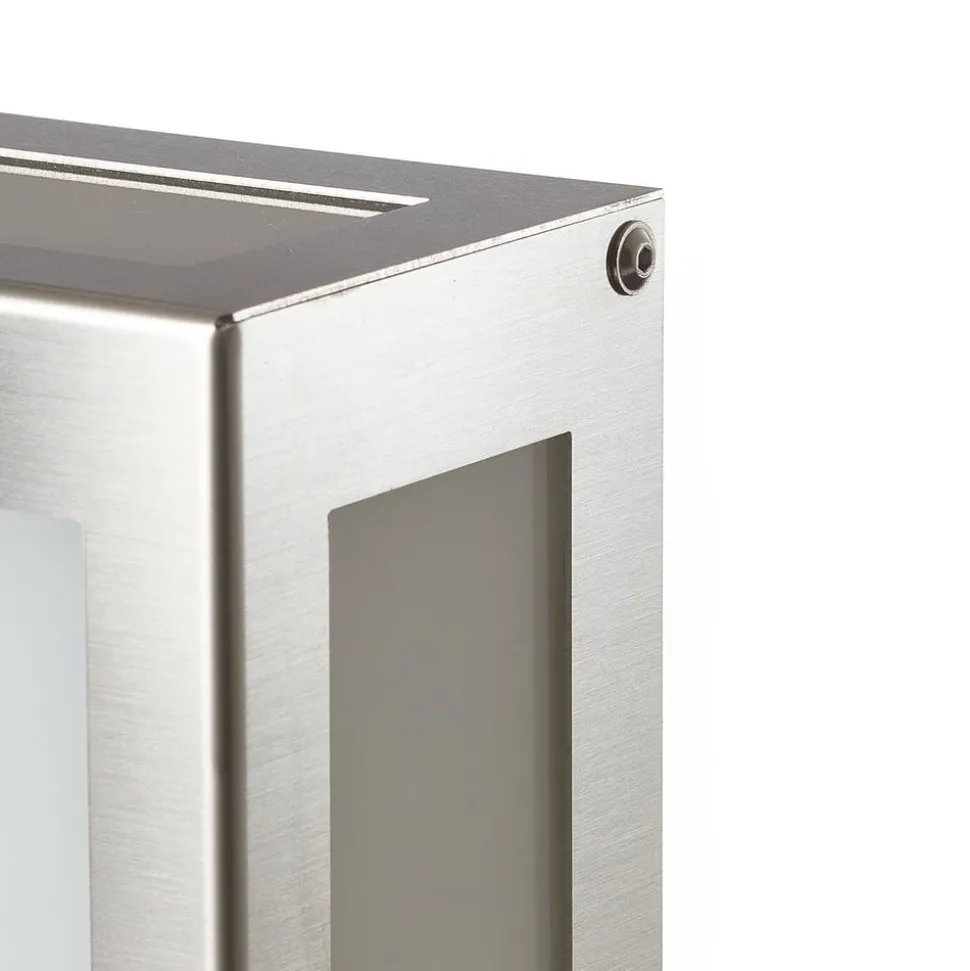 LED buiten wandlamp Aqua Rain, roestvrijstaal