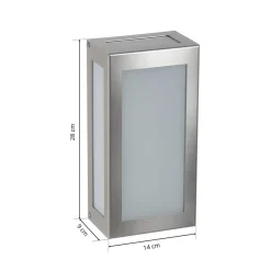 LED buiten wandlamp Aqua Rain, roestvrijstaal