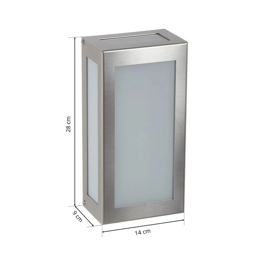 LED buiten wandlamp Aqua Rain, roestvrijstaal