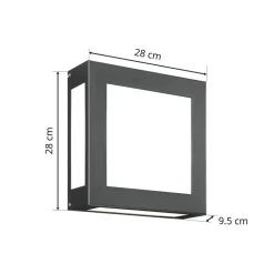 LED buiten wandlamp Aqua Legendo, antraciet