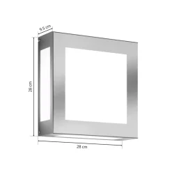 LED buiten wandlamp Aqua Legendo, roestvrijstaal