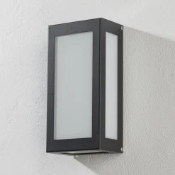 LED buiten wandlamp Aqua Rain, antraciet