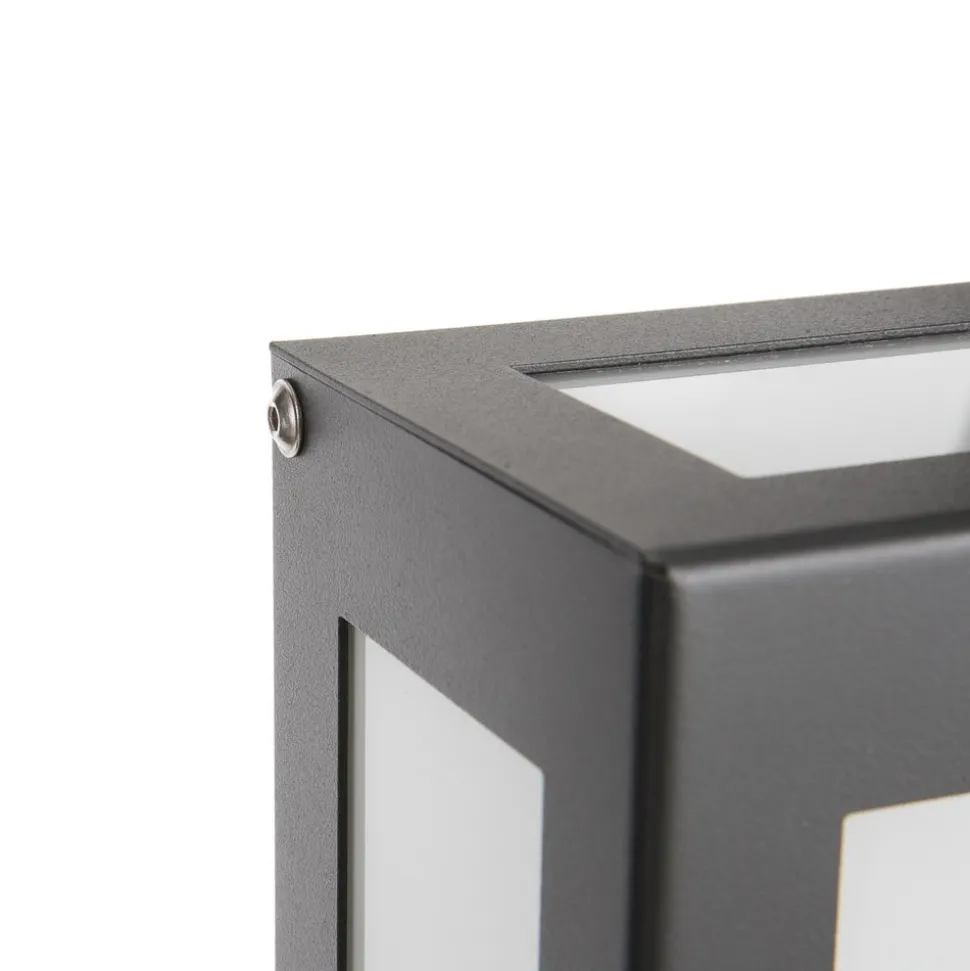 LED buiten wandlamp Aqua Rain, antraciet