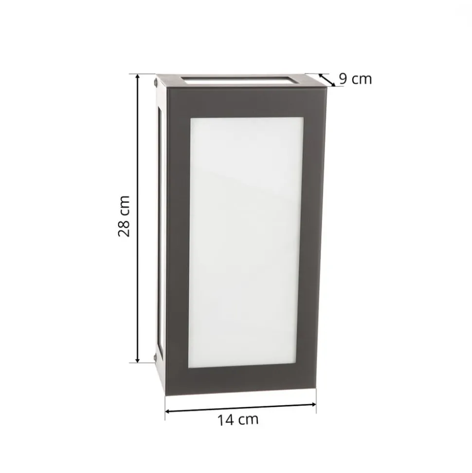 LED buiten wandlamp Aqua Rain, antraciet