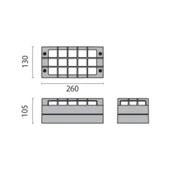 LED buiten wandlamp Bliz LED Guard, 3.000K, grijs