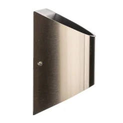 LED buiten wandlamp Dodd, halfrond, roestvrij staal