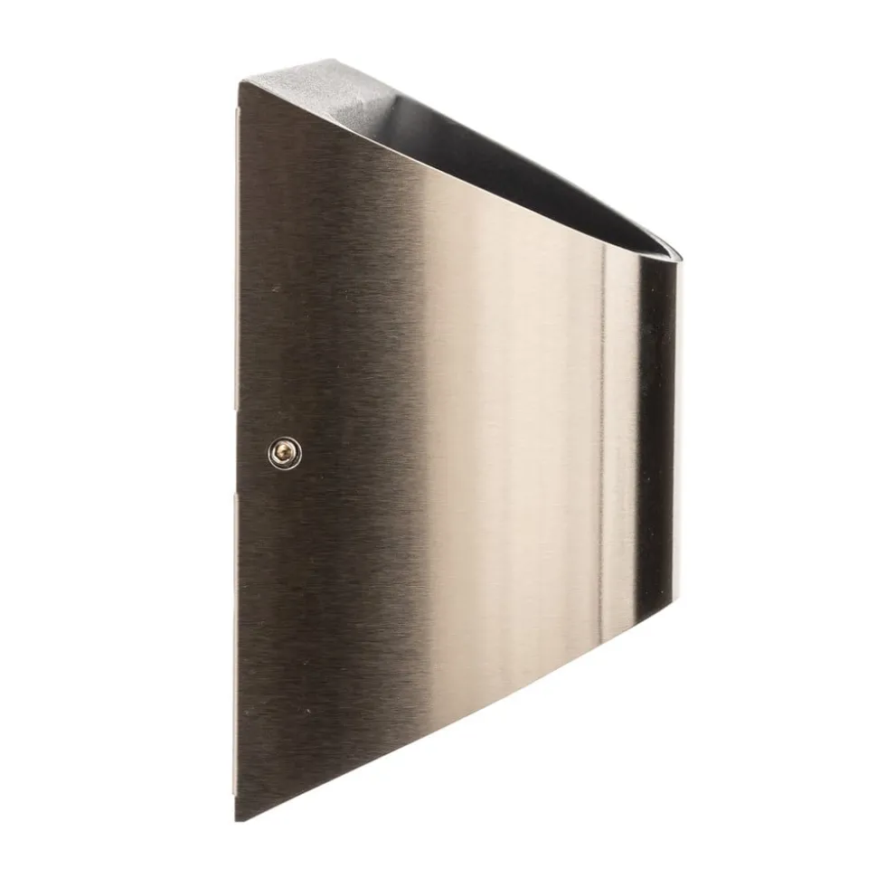 LED buiten wandlamp Dodd, halfrond, roestvrij staal