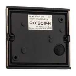 LED buiten wandlamp Dodd, halfrond, roestvrij staal