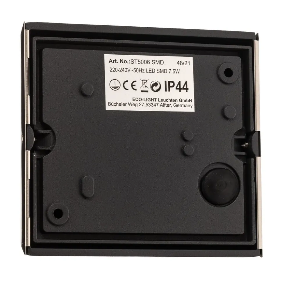 LED buiten wandlamp Dodd, halfrond, roestvrij staal