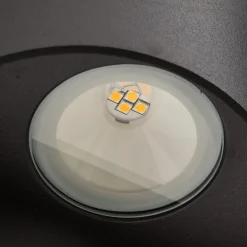 LED buiten wandlamp Dodd, halfrond, antraciet