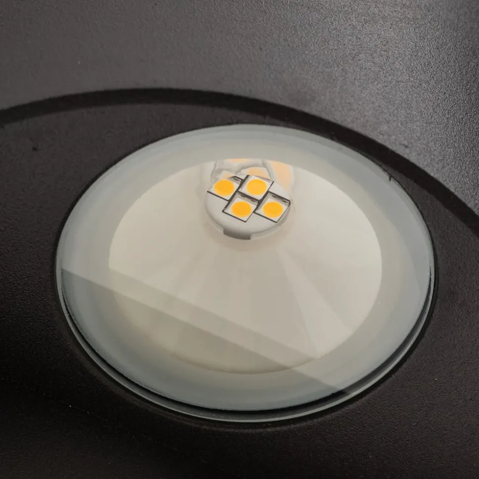 LED buiten wandlamp Dodd, halfrond, antraciet