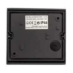 LED buiten wandlamp Dodd, halfrond, antraciet