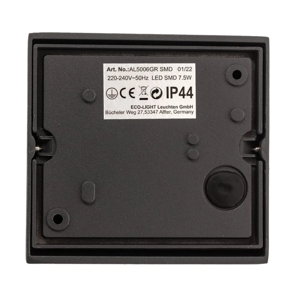 LED buiten wandlamp Dodd, halfrond, antraciet