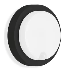 LED buiten wandlamp Dortmund Ø17cm zwart