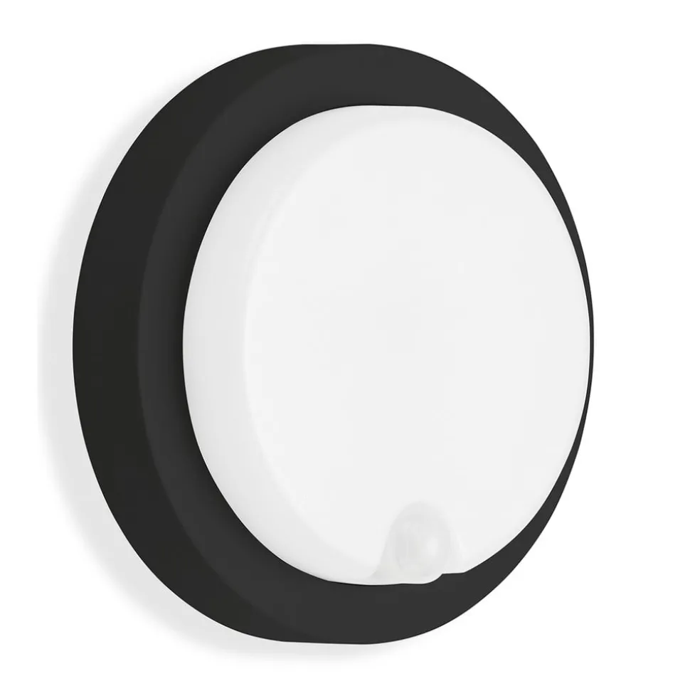 LED buiten wandlamp Dortmund Ø17cm zwart