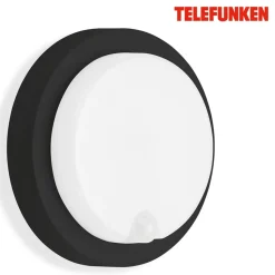 LED buiten wandlamp Dortmund Ø17cm zwart