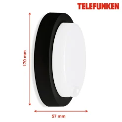 LED buiten wandlamp Dortmund Ø17cm zwart