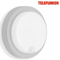 LED buiten wandlamp Dortmund Ø17cm zilver