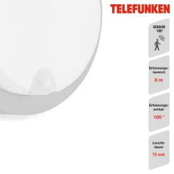 LED buiten wandlamp Dortmund Ø17cm zilver