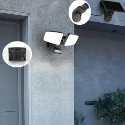 LED buiten wandlamp Duplex, 2-lamps, hoekmontage