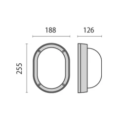 LED buiten wandlamp Eko+19 LED 3.000K antraciet