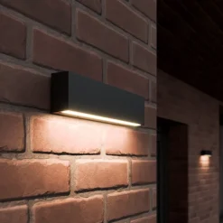 LED buiten wandlamp Elvira, antraciet, metaal, warmwit, IP65