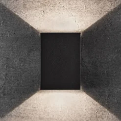 LED buiten wandlamp Fold, 10 X 15 cm, zwart