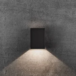 LED buiten wandlamp Fold, 10 X 15 cm, zwart