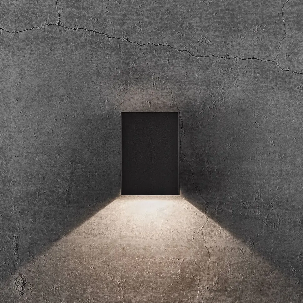 LED buiten wandlamp Fold, 10 X 15 cm, zwart