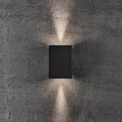 LED buiten wandlamp Fold, 10 X 15 cm, zwart