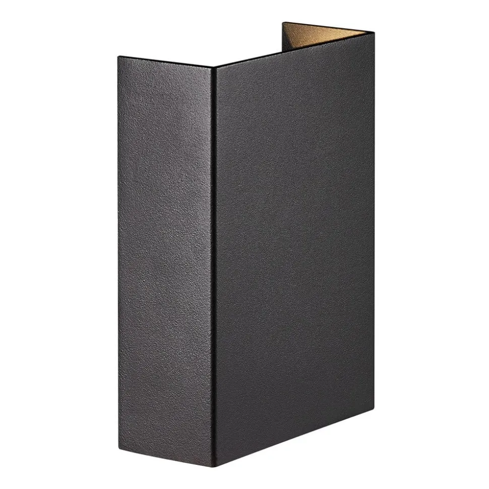 LED buiten wandlamp Fold, 10 X 15 cm, zwart