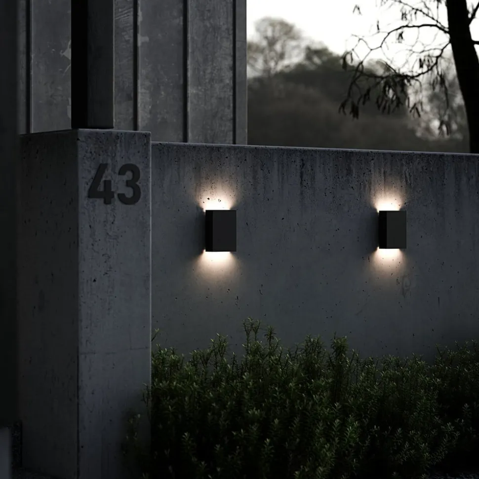 LED buiten wandlamp Fold, 15 X 21cm, zwart