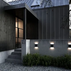 LED buiten wandlamp Fold, 15 X 21cm, zwart