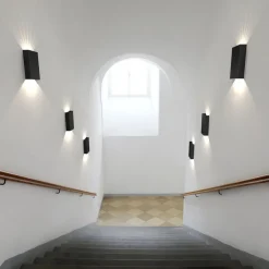 LED buiten wandlamp Fold, 15 X 21cm, zwart