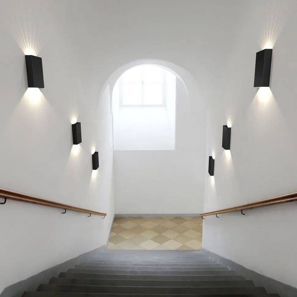 LED buiten wandlamp Fold, 15 X 21cm, zwart