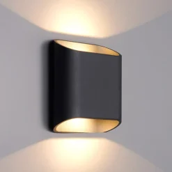 LED buiten wandlamp, grafiet, up & down, CCT, dimbaar, aluminium