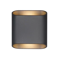 LED buiten wandlamp, grafiet, up & down, CCT, dimbaar, aluminium