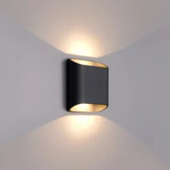 LED buiten wandlamp, grafiet, up & down, CCT, dimbaar, aluminium