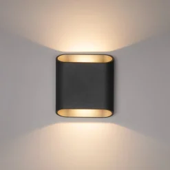 LED buiten wandlamp, grafiet, up & down, CCT, dimbaar, aluminium