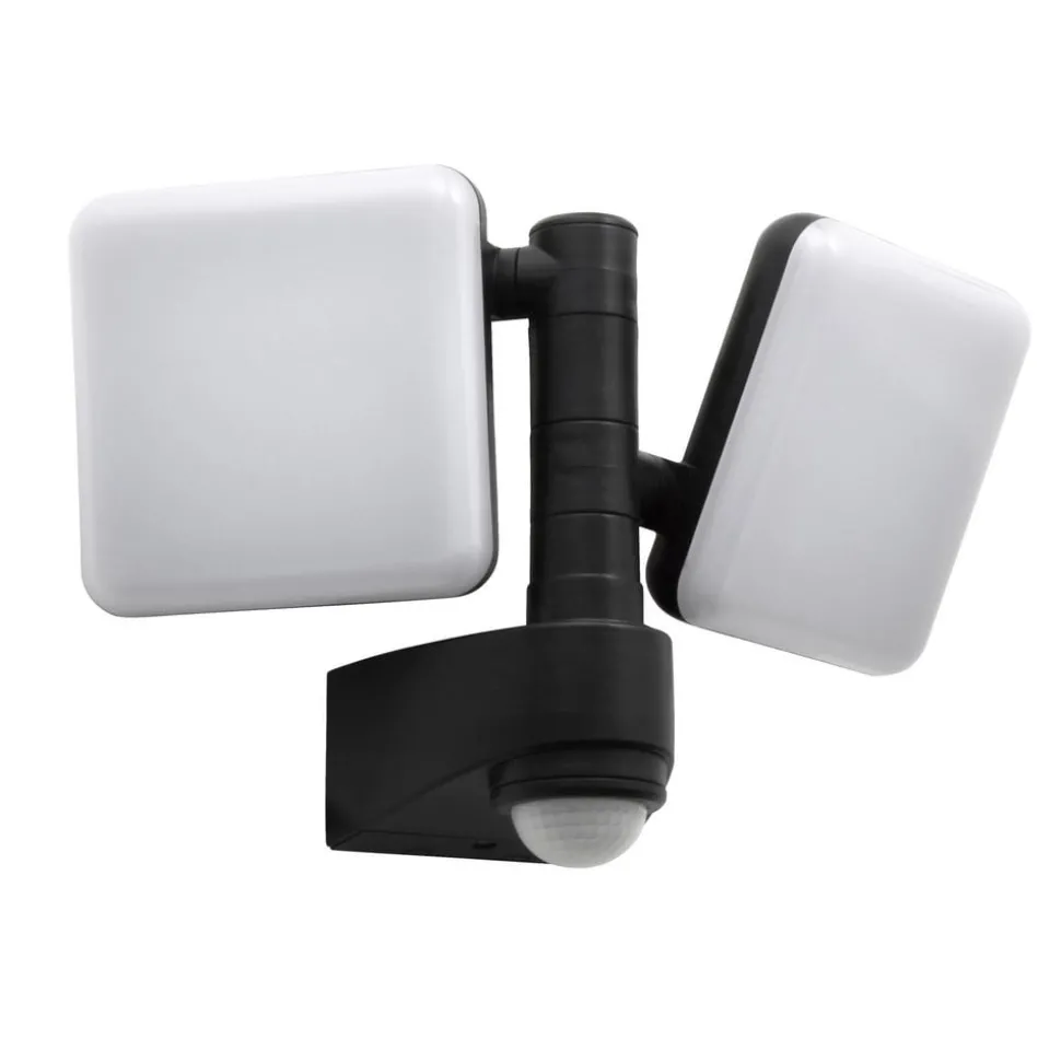 LED buiten wandlamp Jaro, sensor, tweelamps