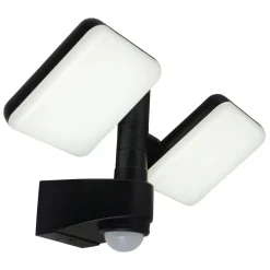 LED buiten wandlamp Jaro, sensor, tweelamps