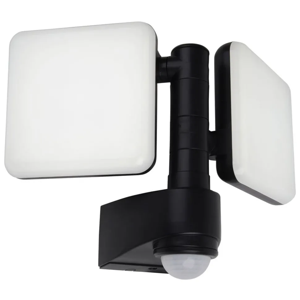 LED buiten wandlamp Jaro, sensor, tweelamps