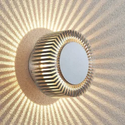 LED buiten wandlamp Keany, metaal, Ø 16 cm, IP54