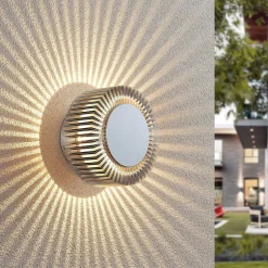 LED buiten wandlamp Keany, metaal, Ø 16 cm, IP54