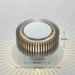 LED buiten wandlamp Keany, metaal, Ø 16 cm, IP54