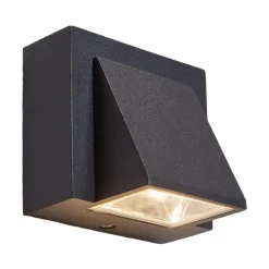 LED buiten wandlamp Marik, antraciet, metaal, IP54