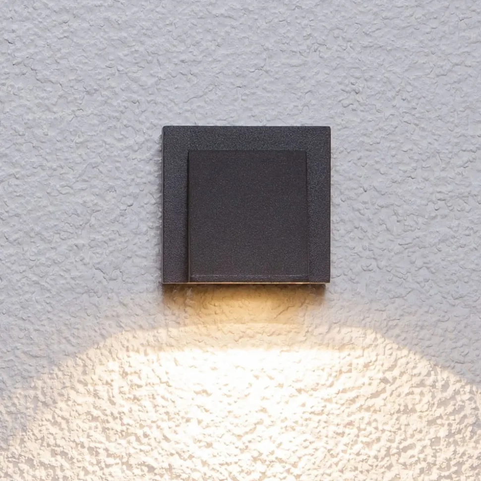 LED buiten wandlamp Marik, antraciet, metaal, IP54