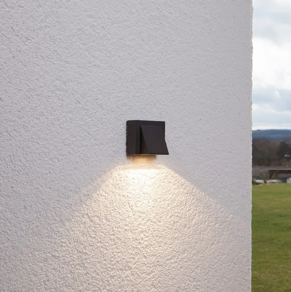 LED buiten wandlamp Marik, antraciet, metaal, IP54