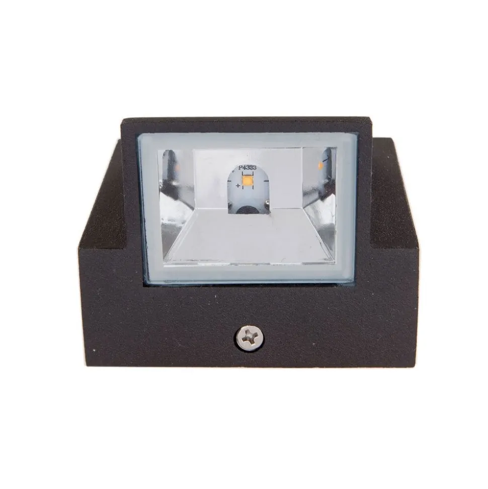 LED buiten wandlamp Marik, antraciet, metaal, IP54