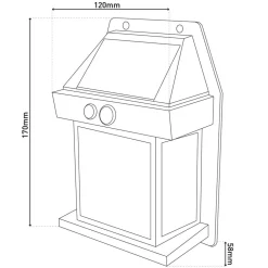 LED buiten wandlamp Mira, sensor, zwart, set van 2 IP44